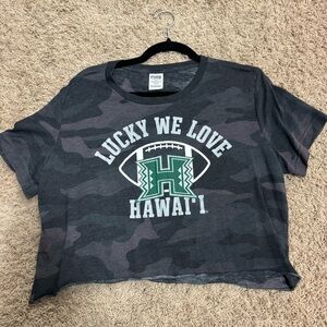 PINK Hawaii University crop tee